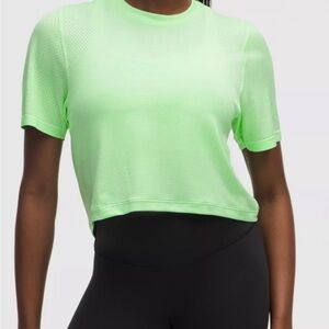 Lululemon Women's Neon Green swiftly tech top Mesh Top